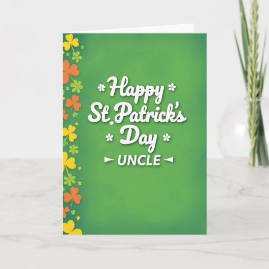 Happy St Patricks Day Uncle Card カード (正面)