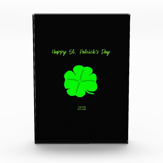Happy St. Patrick's Day Vertical Photo Block フォトブロック (正面)