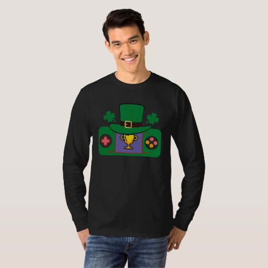 Happy St Patricks Day Video Game Controller Irish Tシャツ (正面フル)