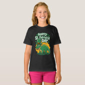 Happy St Patrick's day with dino Tシャツ (正面フル)