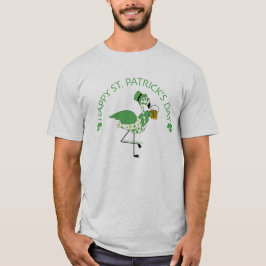 Happy St. Patrick's Day with Flamingo Tシャツ