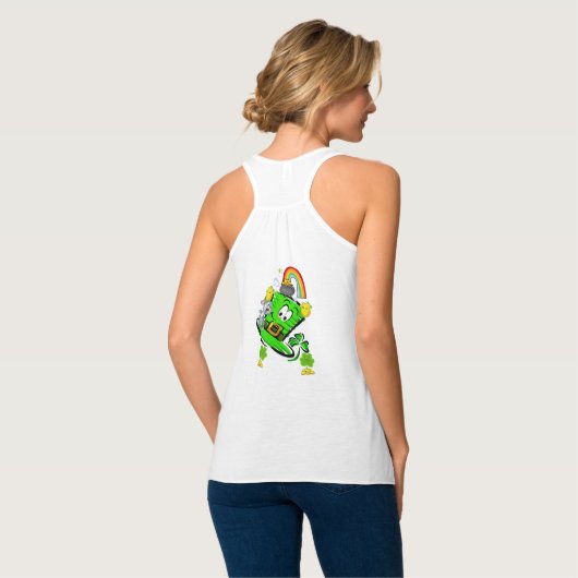 Happy St. Patrick's Rabbit Tank Top タンクトップ (裏面フル)