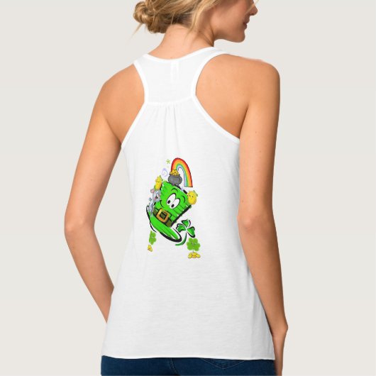 Happy St. Patrick's Rabbit Tank Top タンクトップ (裏面)