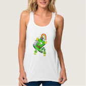 Happy St. Patrick's Rabbit Tank Top タンクトップ (正面)