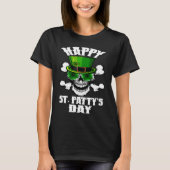 Happy St Patty's Day St Patricks Sugar Skull Lepre Tシャツ (正面)