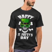 Happy St Patty's Day St Patricks Sugar Skull Lepre Tシャツ (正面)