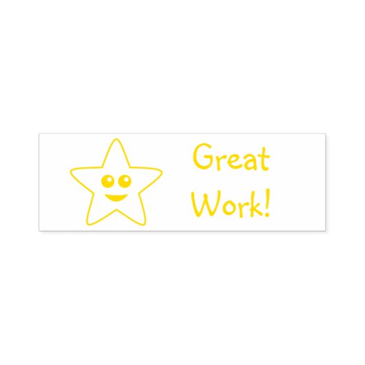 Happy Star 素晴らし Work Self-Inking Stamp セルフインキングスタンプ (デザイン)