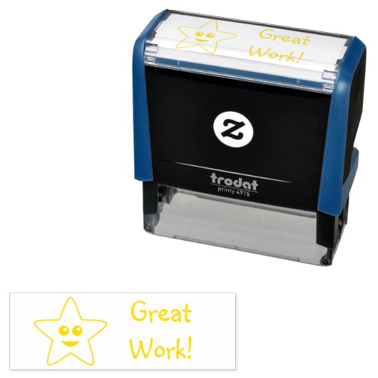Happy Star 素晴らし Work Self-Inking Stamp セルフインキングスタンプ (インサイチュ)