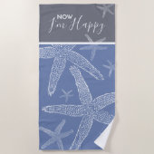 Happy Starfish ビーチタオル (正面)