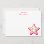 Happy Starfish Underwater Custom Name Nursery  ノートカード (正面)