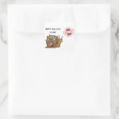 Happy Steampunk Snail Mail スクエアシール (バッグ)