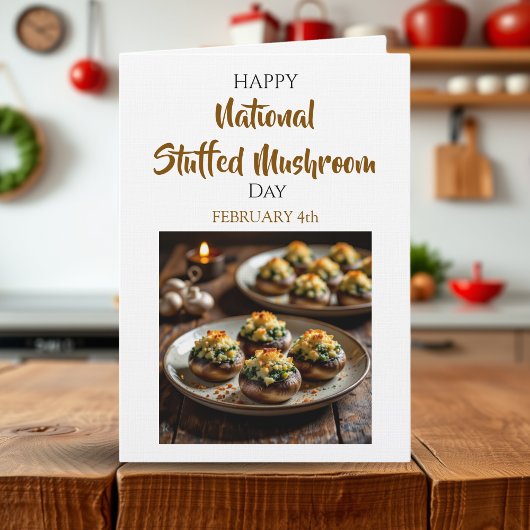 Happy Stuffed Mushroom Day  | February 4th カード