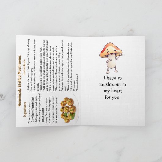 Happy Stuffed Mushroom Day  | February 4th カード (内部)