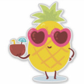 Happy summerパーティーノートパソコンシール シール (正面)