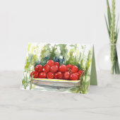 Happy Summer Cherry Tomatoes Garden Vegetable  カード (正面)