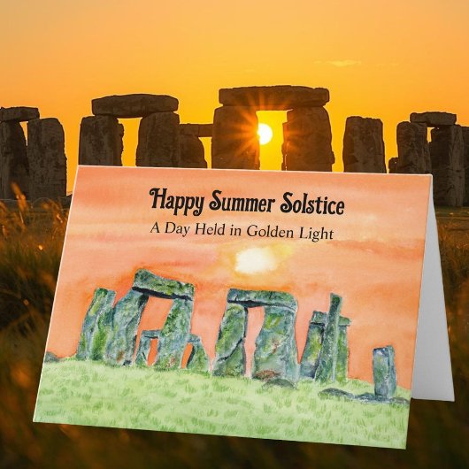 Happy Summer Solstice Stonehenge カード