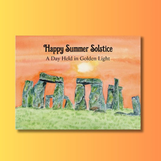 Happy Summer Solstice Stonehenge ポストカード