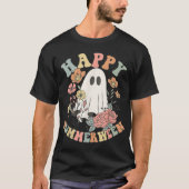 Happy Summerween Halloween Summer Floral Ghost Tシャツ (正面)