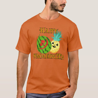Happy Summerween Watermelon Summer Pineapple Hallo Tシャツ