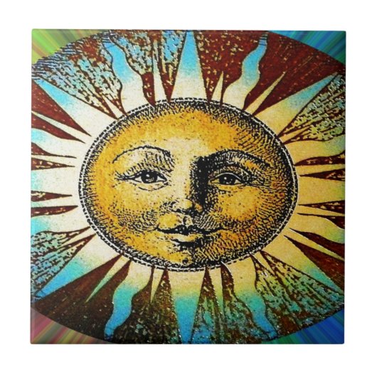 Happy Sun God Printed Gives タイル (正面)