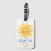 Happy Sun Spain Italy Mexico Family Reunion ラゲッジタグ (正面縦)