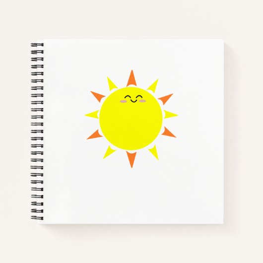 Happy Sun Spiral Notebook ノートブック (正面)