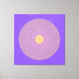 Happy Sunburst Stretched Canvas Print キャンバスプリント
