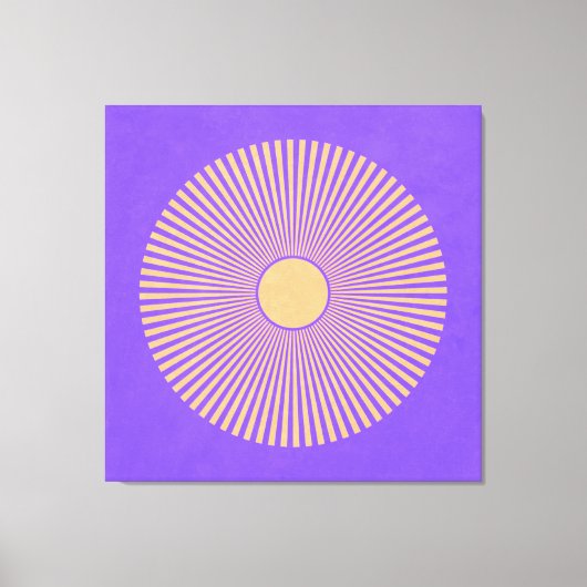 Happy Sunburst Stretched Canvas Print キャンバスプリント (正面)