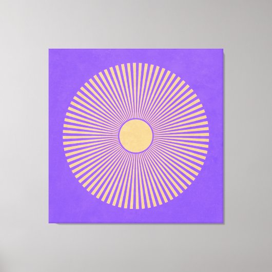 Happy Sunburst Stretched Canvas Print キャンバスプリント (正面)