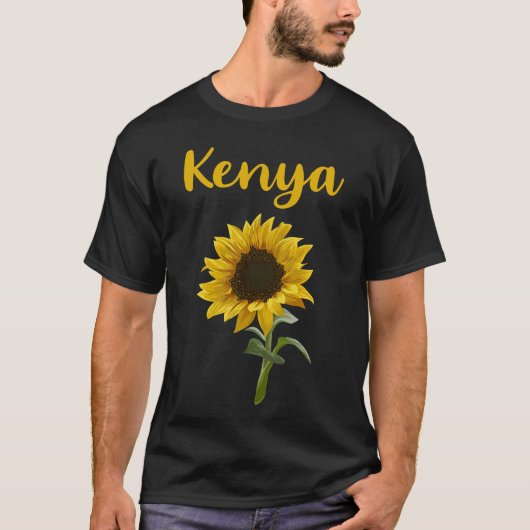 Happy Sunflower – ケニア名 Tシャツ (正面)