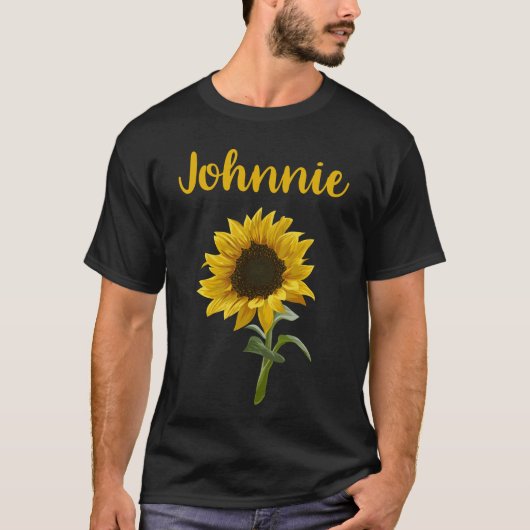 Happy Sunflower – ジョニー名 Tシャツ (正面)