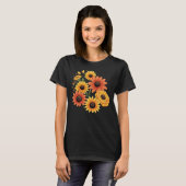Happy Sunflower Garden – Cute Smiling Sunflowers  Tシャツ (正面フル)