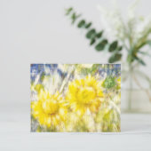 Happy Sunflowersはがき ポストカード (スタンド正面)