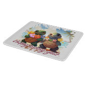 Happy sunny year too カッティングボード (角)