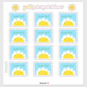 Happy Sunshine蔵書票をパーソナライズ シール