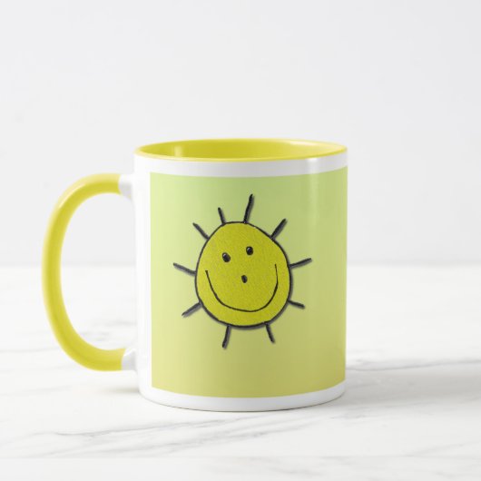 Happy Sunshine and Sunflowers マグカップ (左)
