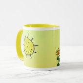 Happy Sunshine and Sunflowers マグカップ (正面左)