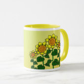 Happy Sunshine and Sunflowers マグカップ (正面右)