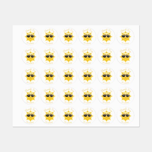 Happy Sunshine boho 感謝してい you Labels ラベル (シート)