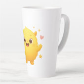 Happy Sunshine Monster Kids Mug — Cheerful Yellow カフェラテマグ (右アングル)