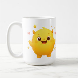 Happy Sunshine Monster Kids Mug — Cheerful Yellow コーヒーマグカップ