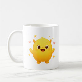 Happy Sunshine Monster Kids Mug — Cheerful Yellow コーヒーマグカップ