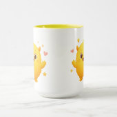  Happy Sunshine Monster Kids Mug — Cheerful Yellow マグカップ (中央)