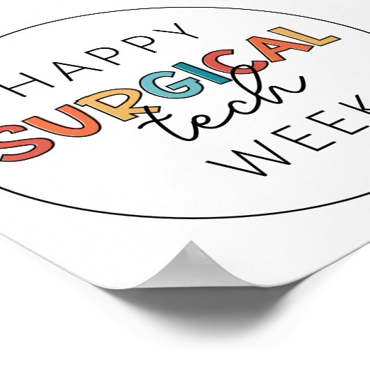 Happy Surgical Tech Week ポスター (角)