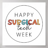 Happy Surgical Tech Week ポスター (正面)