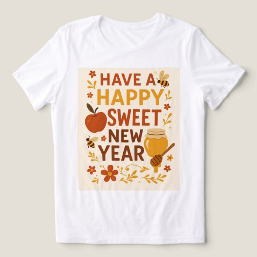 Happy Sweet New Year トライブレンドTシャツ (デザイン正面)