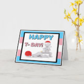 Happy T Day - T開始おめでとうございます カード (黄色い花)