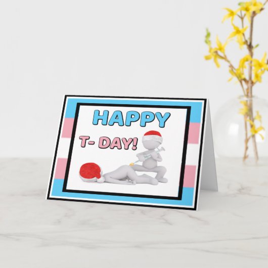 Happy T Day - T開始おめでとうございます カード (黄色い花)