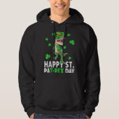 Happy T Rex Dinosaur Saint Patrick's Day For Boys  パーカ (正面)