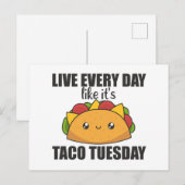Happy Taco Tuesday - Mexican Food Postcard ポストカード (正面/裏面)